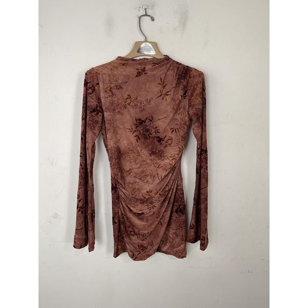 PrettyLittleThing‎ Womens Dress Medium Petite Velvet Burnout Fairy Grunge Goth